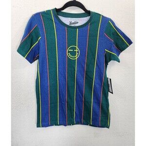 Brooklyn Cloth Boys L 12-14 Shirt NWT Striped World Wide Positivity Cotton Tee